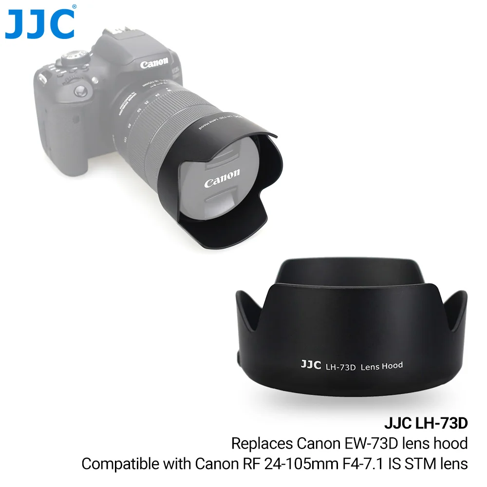 Jjc Omkeerbare Rf Mount Zonnekap Voor Canon Rf Lens Voor Canon Eos R Rp R3 R5 R6 R7 R10 camera Accessoires EW-65C ES-65B ET-74B