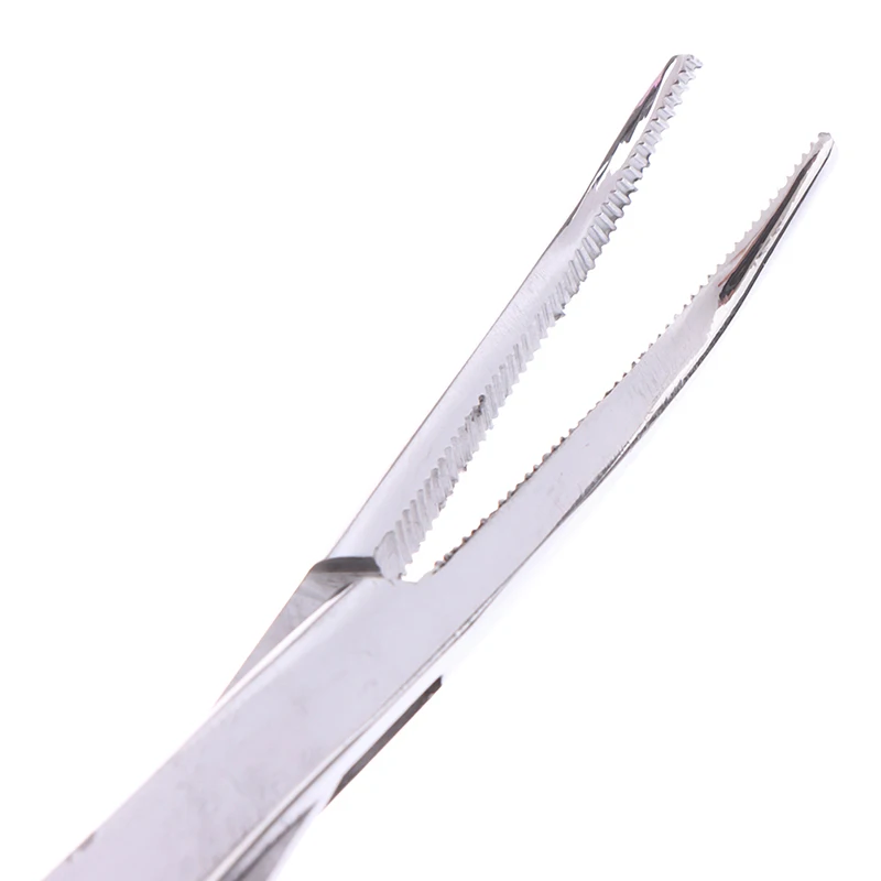 Imagem -06 - Straight And Curved Hemostatic Clamp Forceps Pinça Cirúrgica Médica Serrilhada