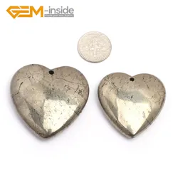 35mm 40mm Heart Love 28x54mm Arrowhead Gray Pyrite Beads 1 Pcs Natural Stone Beads For Pendant Jewelry Making Wholesale