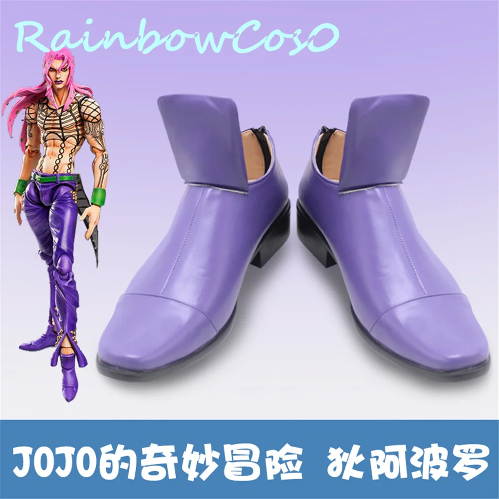 

JoJo's Bizarre Adventure Golden Wind GioGio Diavolo Обувь для косплея Сапоги Игра Аниме Хэллоуин RainbowCos0 W1553