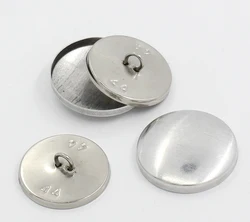 30 Sets Aluminum Tone Shank Wire Back Cover Metal Buttons For Handmade Findings 28x28mm(1 1/8