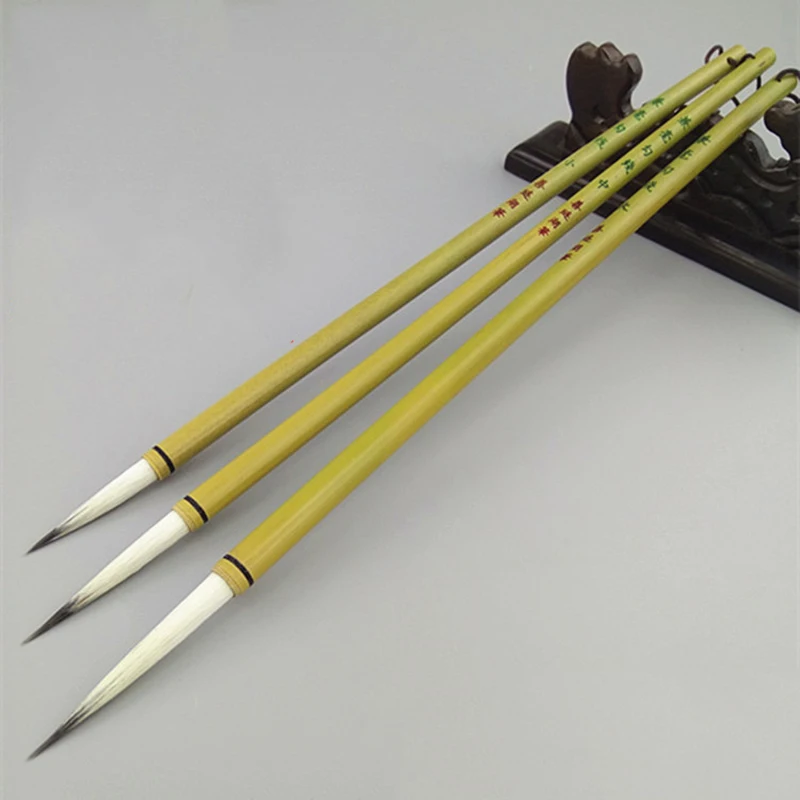 3pcs/lot,Slim Chinese Painting Brush Liner Brush Slender Gold Calligraphy Writing