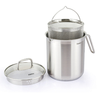3.5L Pasta Pot Stainless Steel Sieve Spaghetti Pots Applicable Induction Cooker Gas Stove With Glass Cover Spaghetti Cooking Pan
