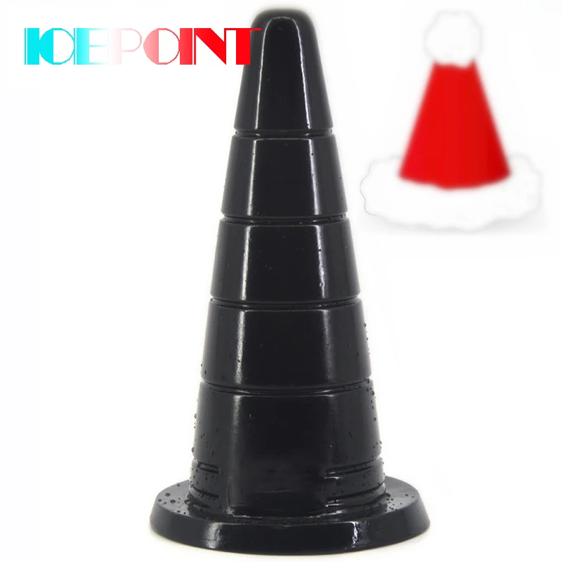 2020 Large anal plug cone shape suction butt plug anal sex toys adult products anal dildo groove big dildo vagina masturbation