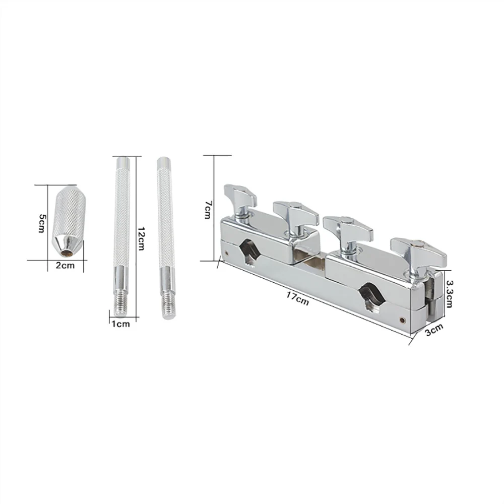 Drum Kit Stand Metal Connecting Clamp Holder Bracket Rod Percussion Drum Cowbell Stand Universal Musical Instrument Accessories
