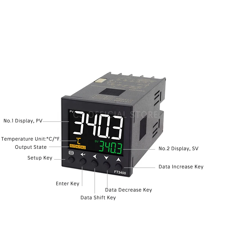 Miễn Phí Vận Chuyển 48Mm Pid Bộ Điều Khiển Nhiệt Độ 12V 24V Tiếp SSR Đầu Ra Bộ Điều Khiển K J Pt100 Đầu Vào Màn Hình LCD màn Hình Hiển Thị 1 Ngõ Ra Báo Động