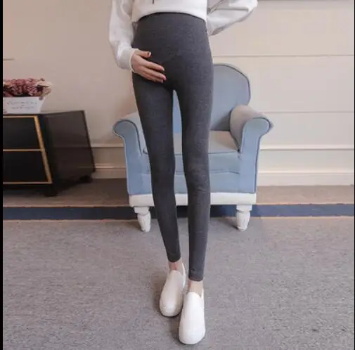 Phụ Nữ Mang Thai Quần Quần Mèo Nhỏ Quần Legging Phụ Nữ Mang Thai Dạ Dày Nâng Quần Co Giãn Bàn Chân Quần Mùa Xuân Và Mùa Thu