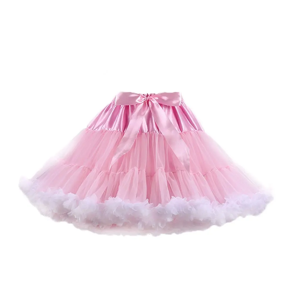 Anágua de Chiffon Elástico Feminino, Pettiskirt, Multi-Camada, Tutu inchado, Saia de Tule, Princesa, Balé, Dança, Underskirt, 2024