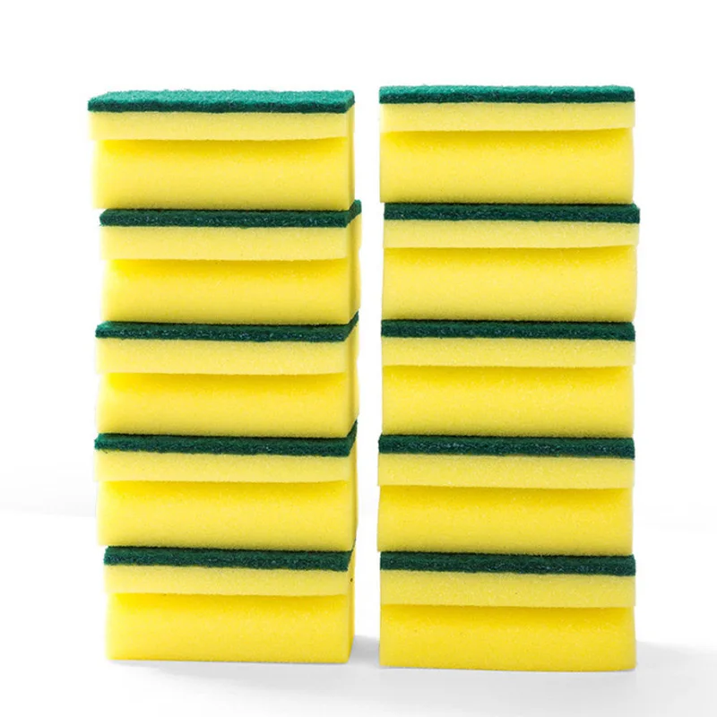 Dishwashing Scouring Pad Sponge Scrubber Goods For Cleaning Home Utensils Cookware Wash Up New Kitchen Small Items Sink Scourer