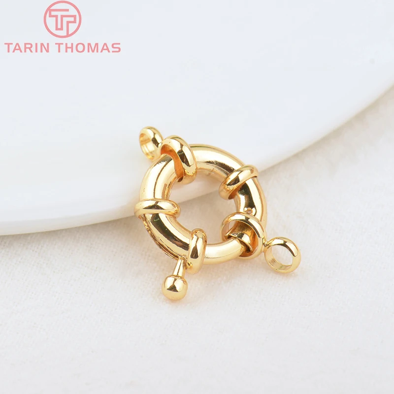(2751)6PCS 11,5 MM 13MM 15MM 21MM 24K Gold Farbe Messing 2 Löcher Charms armband Stecker Hohe Qualität Diy Schmuck Zubehör – Detail 9