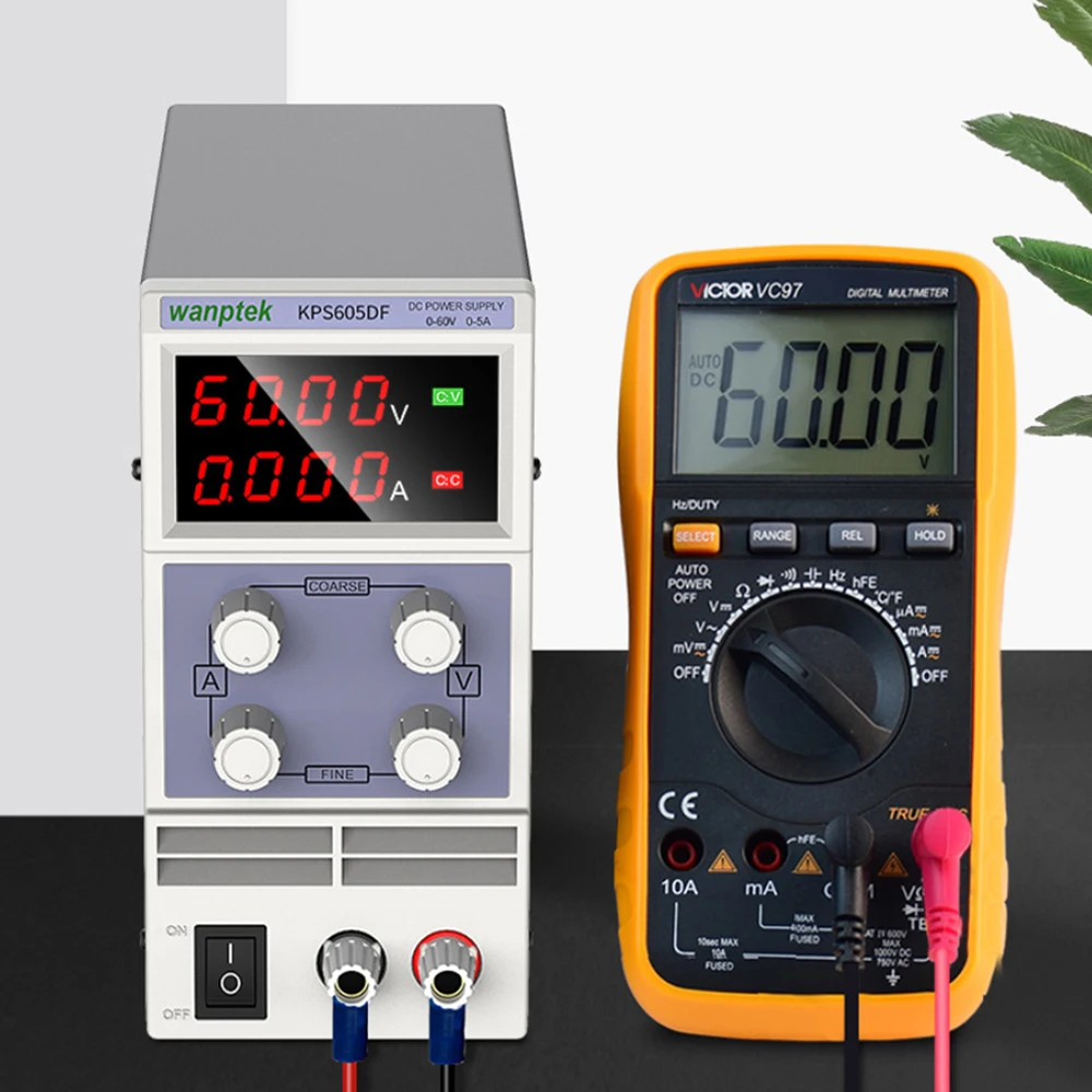 Fonte de Alimentação Wanptek Fonte de Energia Kps605df 060v 05a Led de Dígitos Ajustável dc Regulada para Laboratório