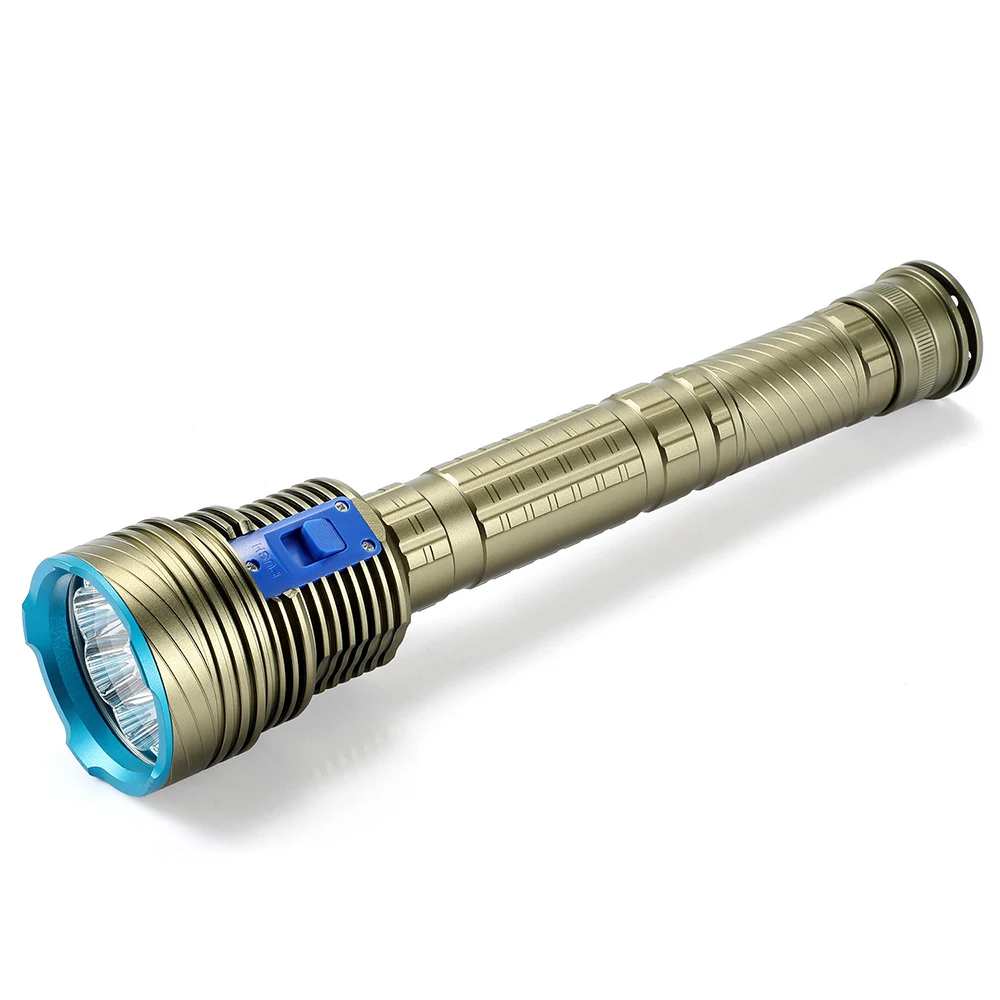 100M Waterproof Professional Strong Light Diving Flashlight 9xL2 LED White / Yellow 22650 Deep Sea Torch Seabed Fishing Lamp