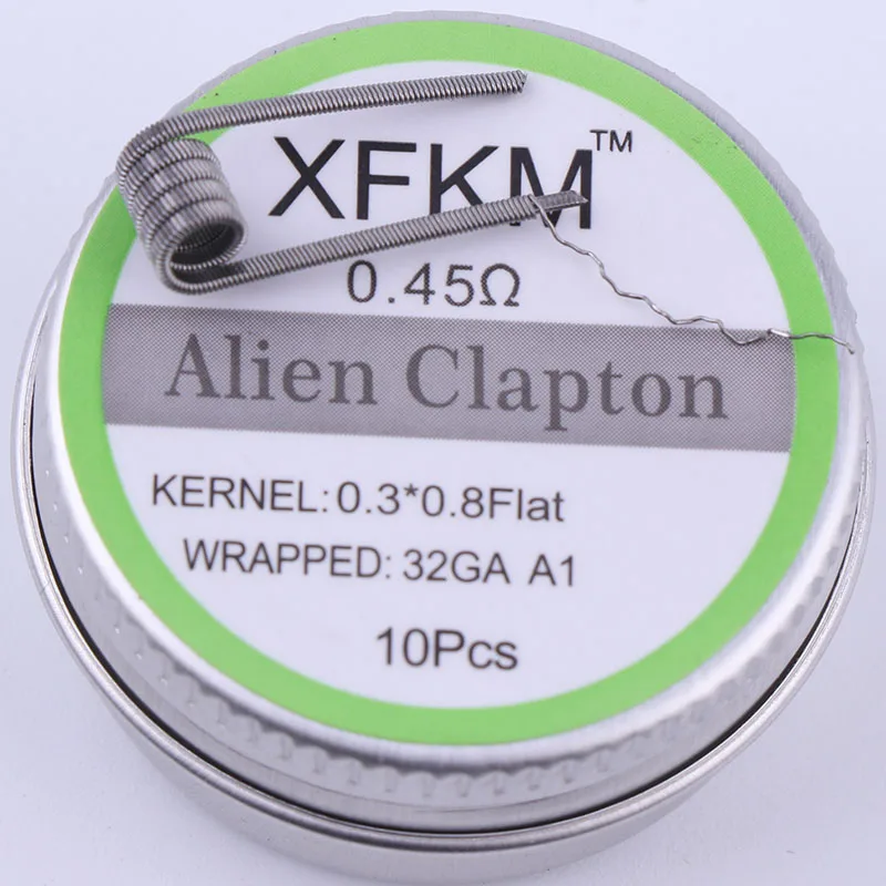 XFKM A1/316 Flat twisted wire Fused clapton Hive premade wires Alien Mix twisted Quad Tiger coils Heating Resistance rda coil