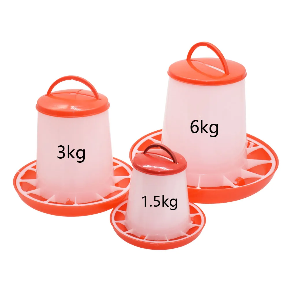 1.5 KG/3 KG/6 KG Poultry Chicken Fodder Birds Drinking Birds Diet Tools Drinking Pots Pigeon Feeder Animal Supplies 2 Pcs