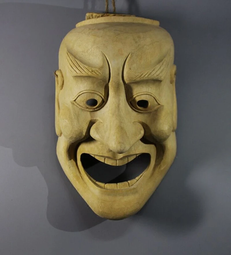

QH020 - 21x14x 8.5 cm Big Hand Carved Japanese Mask Carving