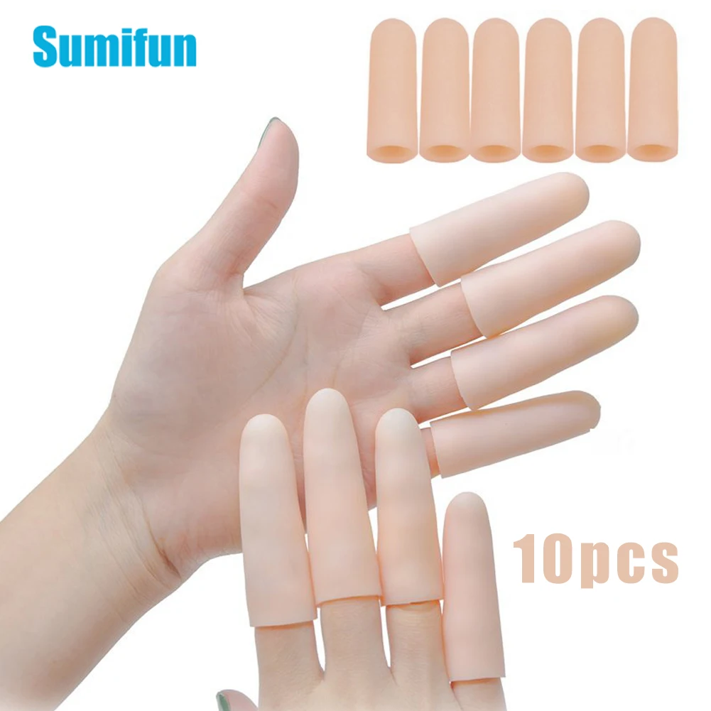 10Pcs Silicone Gel Tubes Finger Toe Separator Wound Protection Foot Blister Protect Feet Pain Relief Foot Care Tool Pedicura