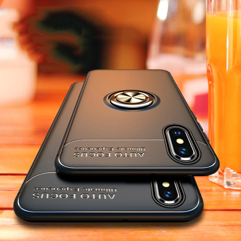 Luxury Shockproof Bracket Ring Case For iphone 11 Pro X XR XS Max SE 2020 Full Cover For iphone 7 8 6 6s PLus Soft Silicone Case