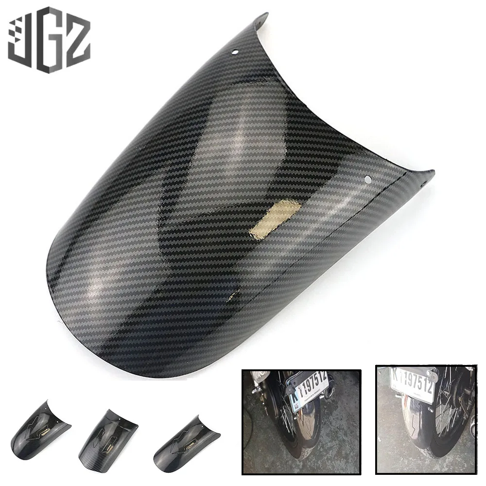 Motorcycle Universal Carbon Front Rear Mudguards Splash Extension Pad Wheel Fenders For Honda Yamaha Chopper Scooter Dirt Bikes