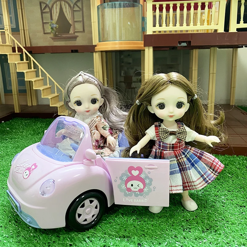 Simulation picnic car Play House Toy Convertible Sliding Car Dolls Accessories Toy Gift For Kids Girls Birthday Gifts