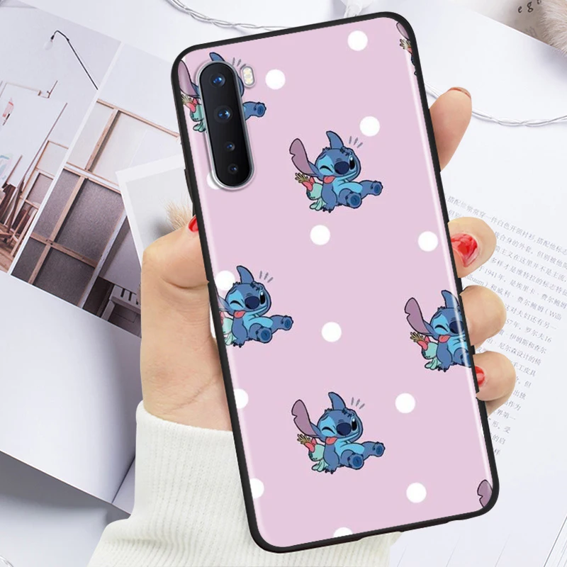 Zachte Tpu Lilo Stitch Silicone Cover Voor Oneplus Nord Ce 2 N100 N10 9 9R 8T 8 7T 7 6T 6 5T Pro Black Phone Case