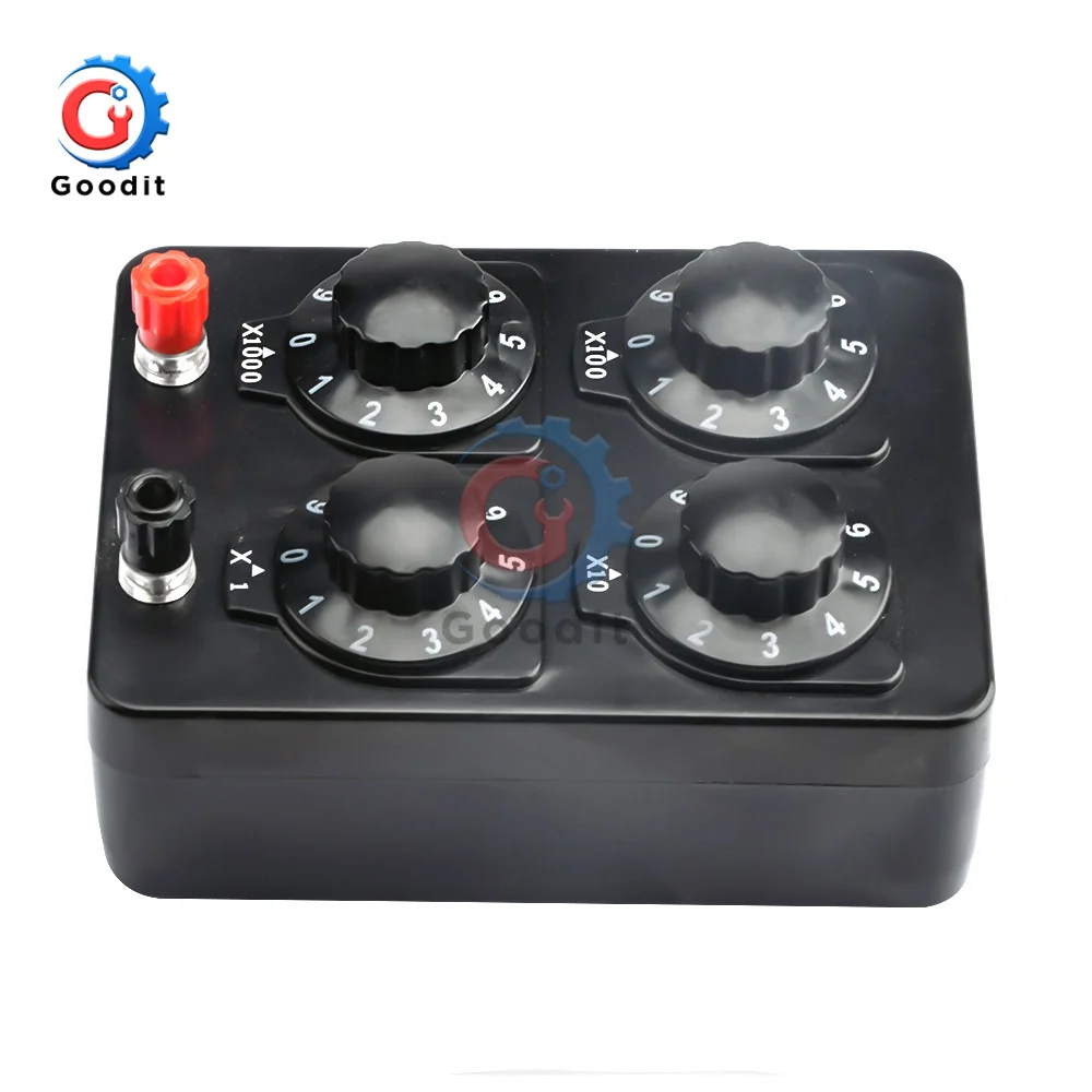 Imagem -03 - Simples Resistência Box Precision Resistor Década Variável Instrumento de Ensino 0-999999 Ohm 0-99999 Ohm