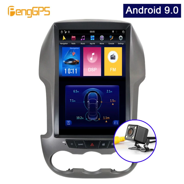 12.1 Inch 6Core Android 9.0 Car GPS Navigation DVD Player for Ford Ranger/F250 2011-2016 Car Radio 4K Tesla Style 1092*1080 Unit