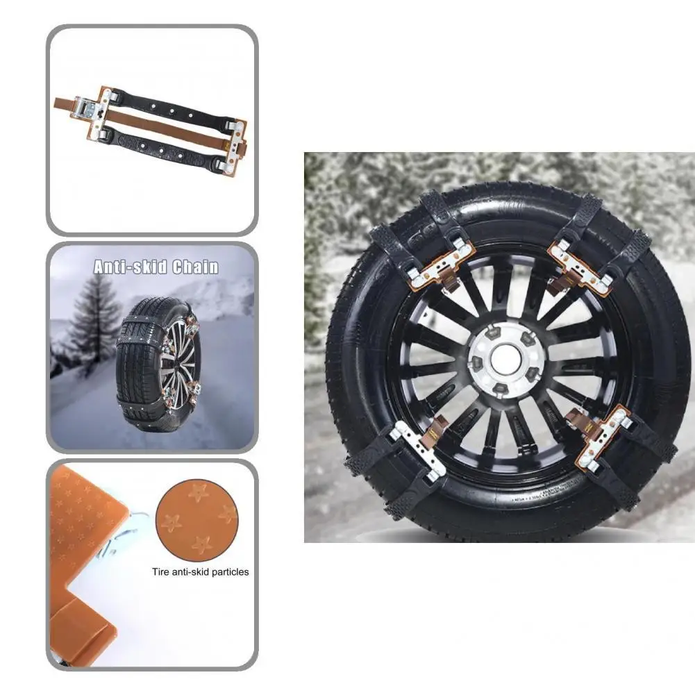 Reusable  Premium Scratch-resistant Car Wheel Chain Strong Tire Chain Rust-Proof   for Emergency