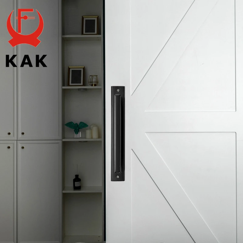 KAK Aluminium Alloy Black Door Handles for Interior Doors Bedroom Kitchen Door Pulls Furniture Handle Door Hardware