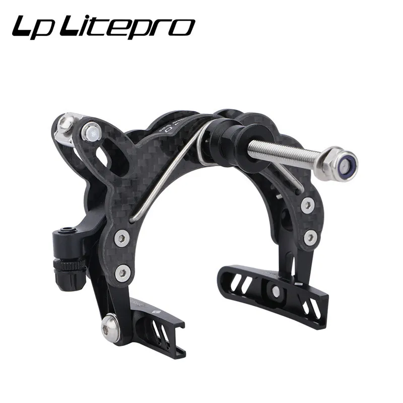 Folding bicycle carbon C clamp brake for brompton carbon brake front and rear clip hollow ultralight accessories