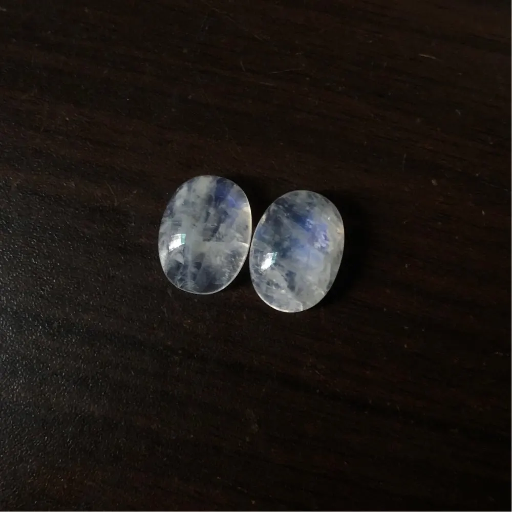 Wholesale 1pcs/pack Natural Rainbow Moonstone Bead Cabochon 7x9mm 8x10mm 10x14mm 12x16mm Oval Gem Stone Cabochon Ring Face