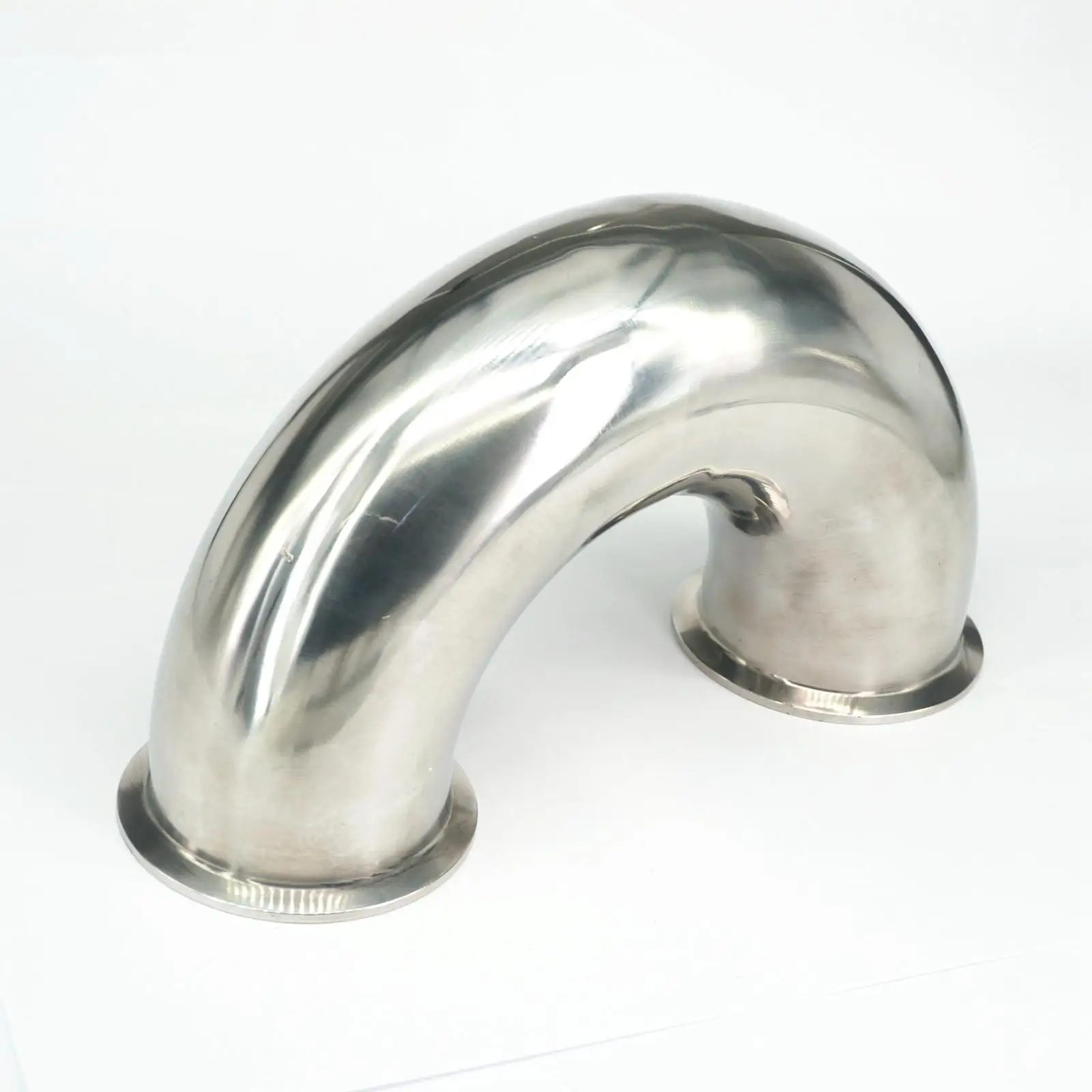 

Fit Tube O.D 76mm Ferrule OD 91mm 304 Stainless Steel Sanitary Ferrule 180 Degree Bend Elbow Pipe Fitting For Homebrew