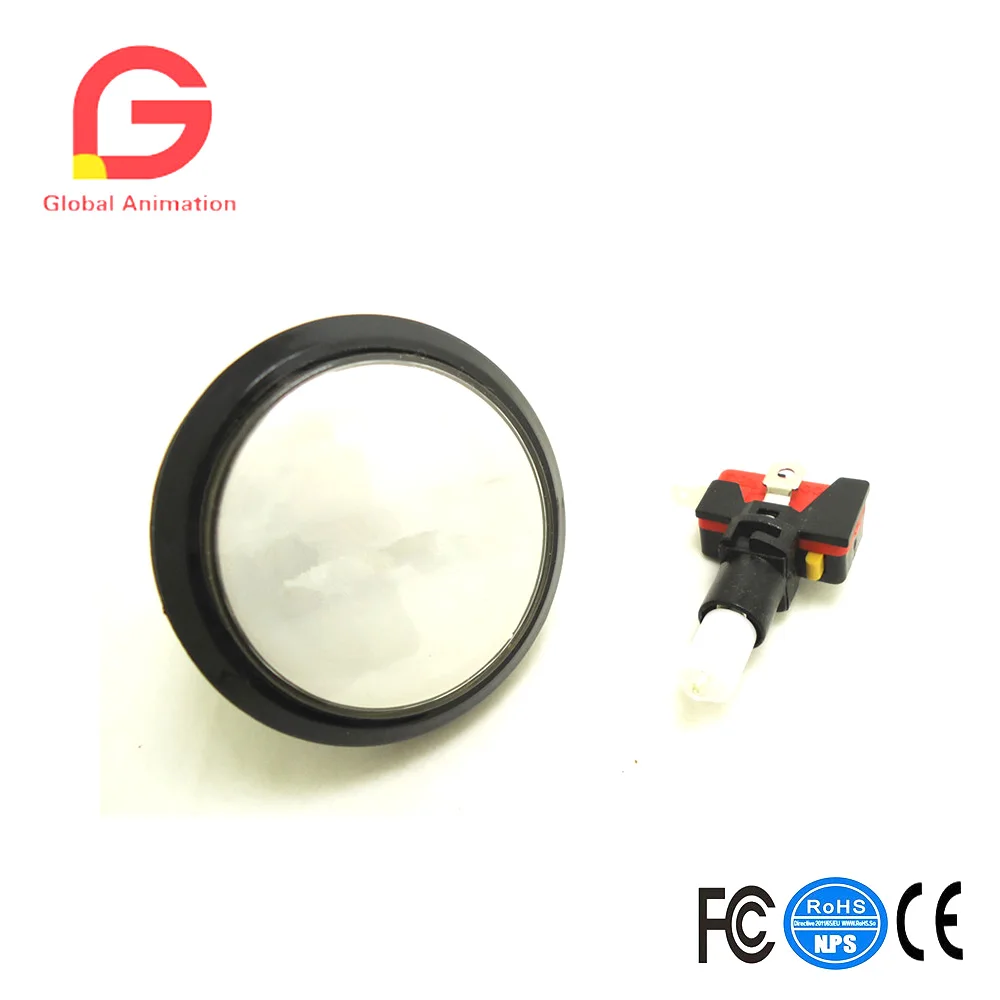 10 STKS 60 MM/Neu 5 V LED Licht Lamp Grote Ronde Arcade Video Game Speler Drukknop Micro schakelaar Voor Machines