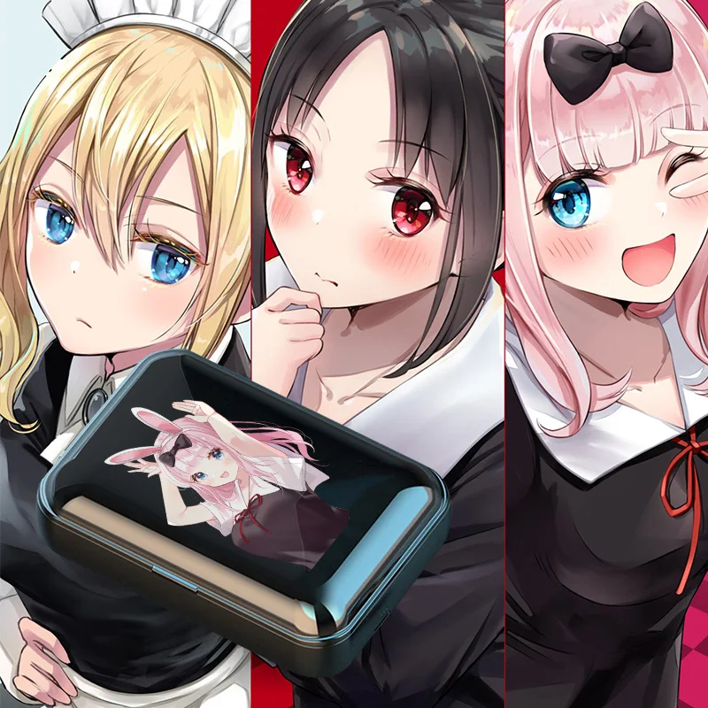 Anime Kaguya-sama: Love Is War Bluetooth earphones Cosplay For Android Wireless Earbuds 5.0 HD Charging box Shirogane Miyuki cos