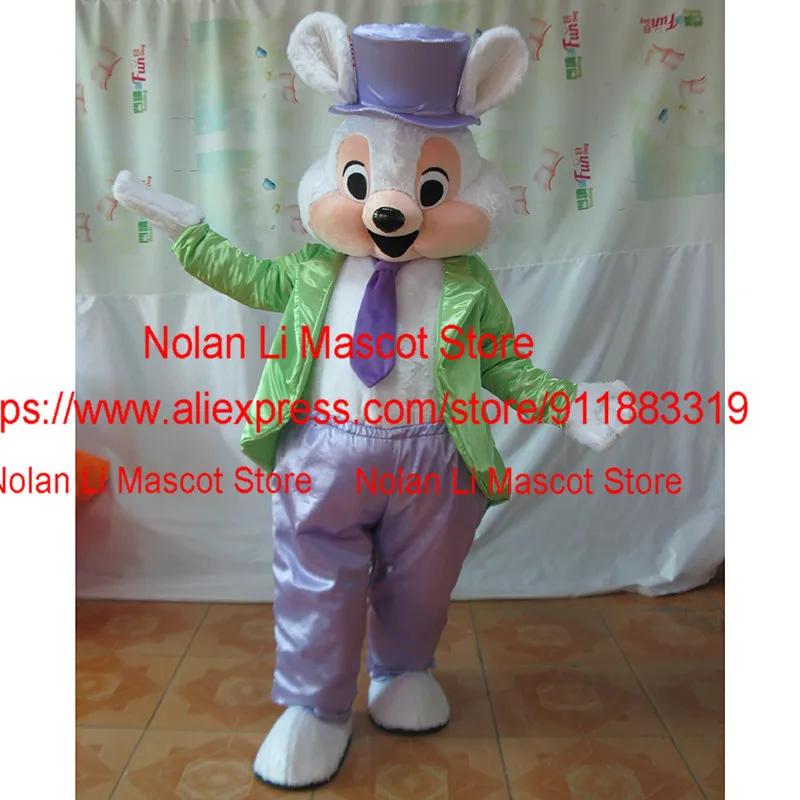 Rabbit Mascot Cartoon Costume Set, Role Playing, Birthday Party, Publicidade, Performance de Palco, Holiday Gift, Hot Sale, 1129