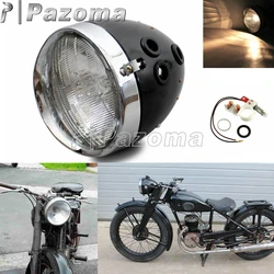 Motorcycle 7inch Headlight Custom Reatro Headlamp Lights For Zundapp DB DS DBK KS KS750 K750 Wehrmacht BW40 Dnepr Ural Sidecar