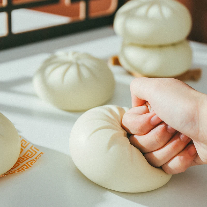 Simulation Steamed Buns Squeeze Toys Slow Rising Stress Relief Squishy Toys Antistress Ball Dumpling Model