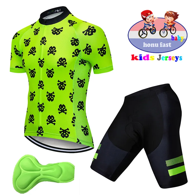 Summer Kids Short Sleeve Racing Sport Bicycle Jersey Suit MTB Cycling Clothes Cycling Shorts Bicycle Clothing Cycling Jersey Set