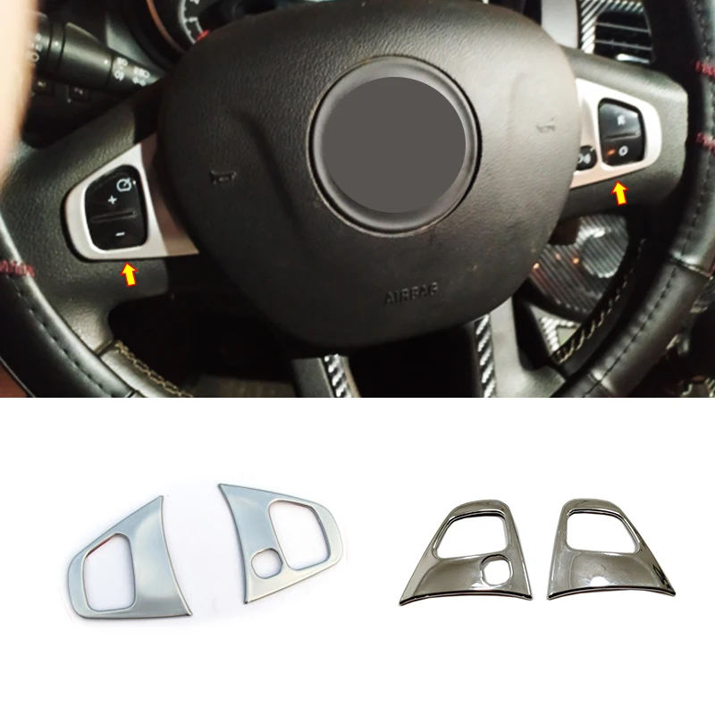 

For Opel Vivaro 2015 2016 2017 ABS Chrome Car Steering wheel Button frame Cover Trim Sticker Car Styling Interior Accessories