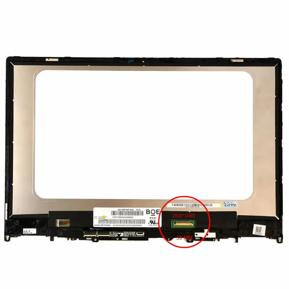 5D10R03189 Original New Full LEN  Flex 6-14ARR Flex 6-14IKB FHD 14.0'' LCD  LED Touch Screen Digitizer Assembly Bezel