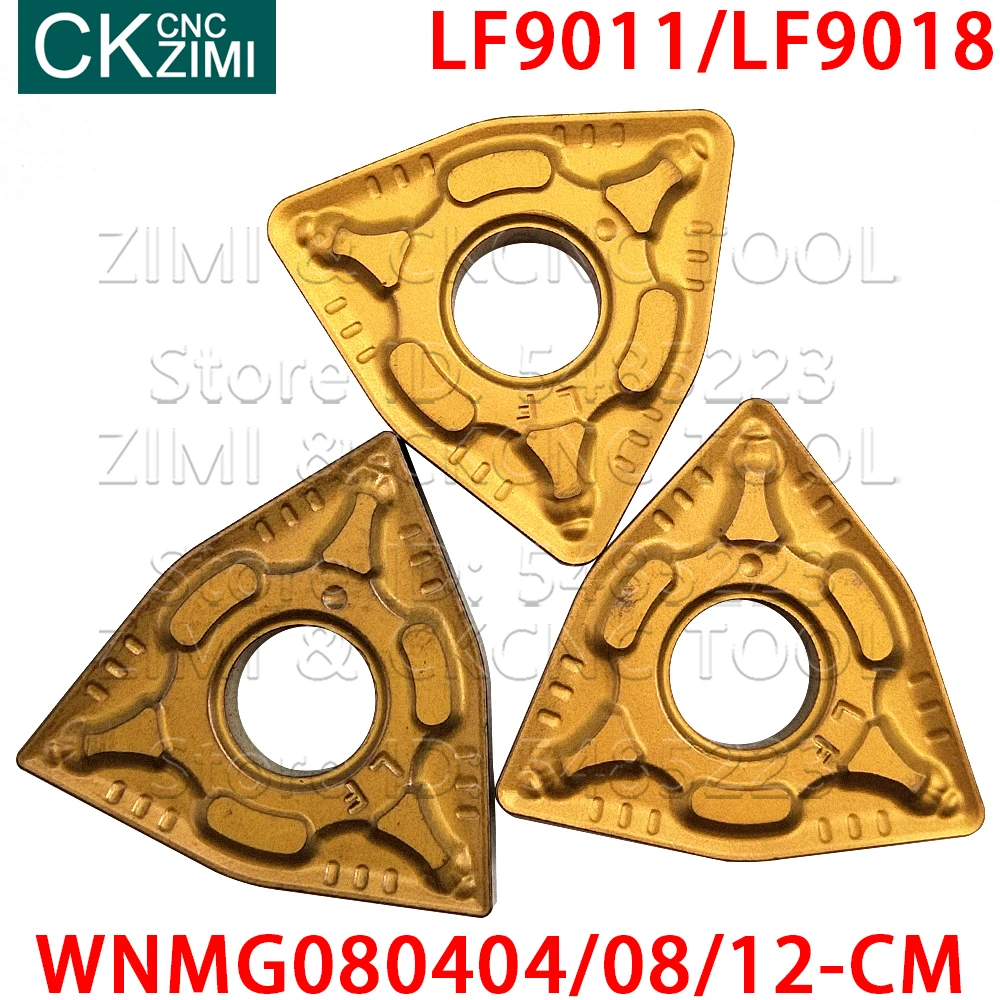 Insertos de torneado de carburo WNMG080404-CM WNMG080408-CM LF9011 LF9018, herramientas de torno CNC, herramienta de torneado de madera WNMG para acero