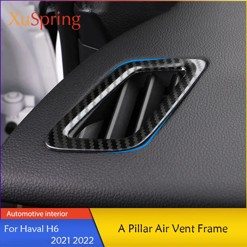 For Haval H6 2021 2022 LHD Car A Pillar Air Outlet Bezel Trim Ring Frame Stickers Interior  Styling Accessories