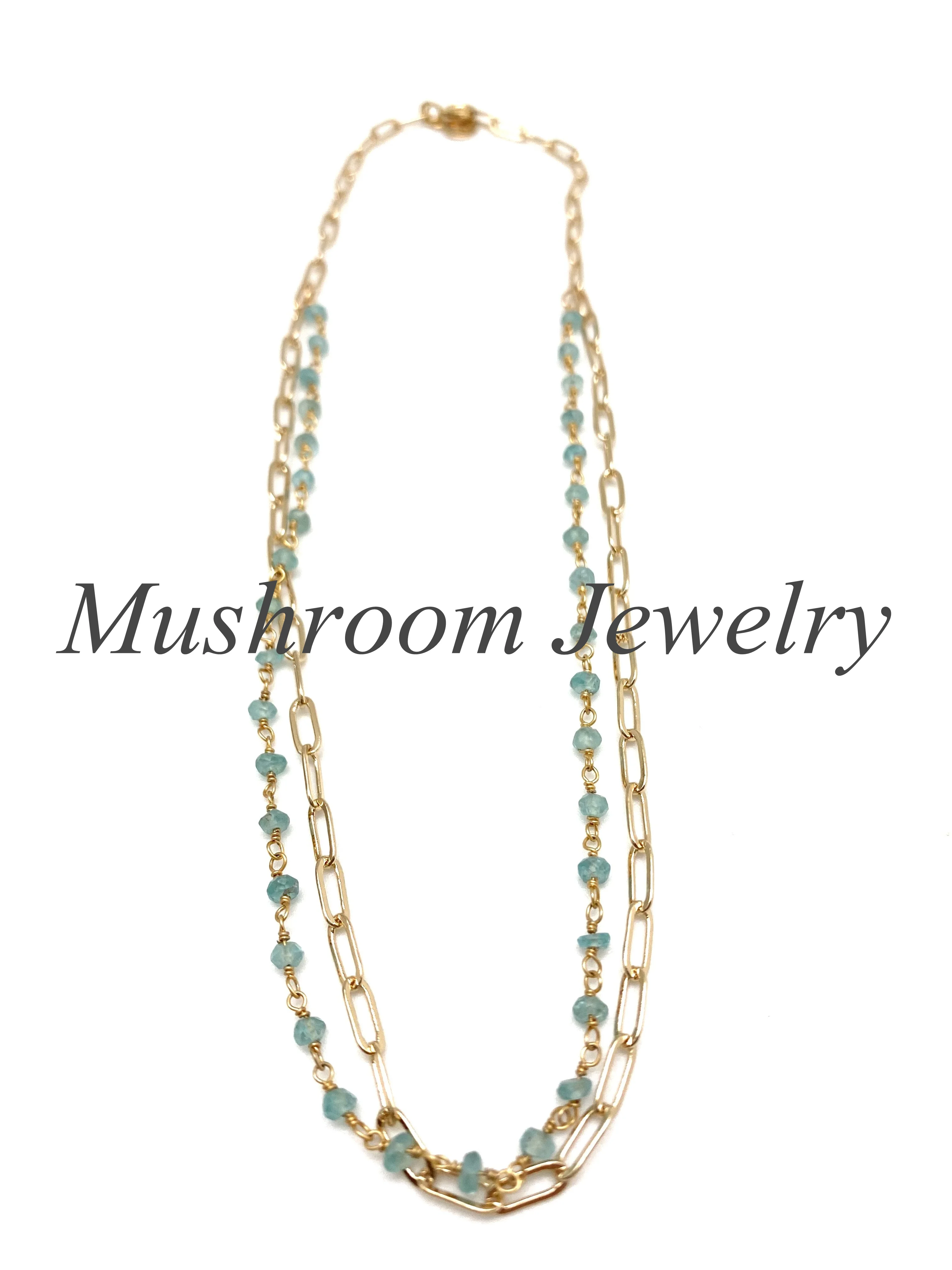 

Rosary Chain Link bead Necklace