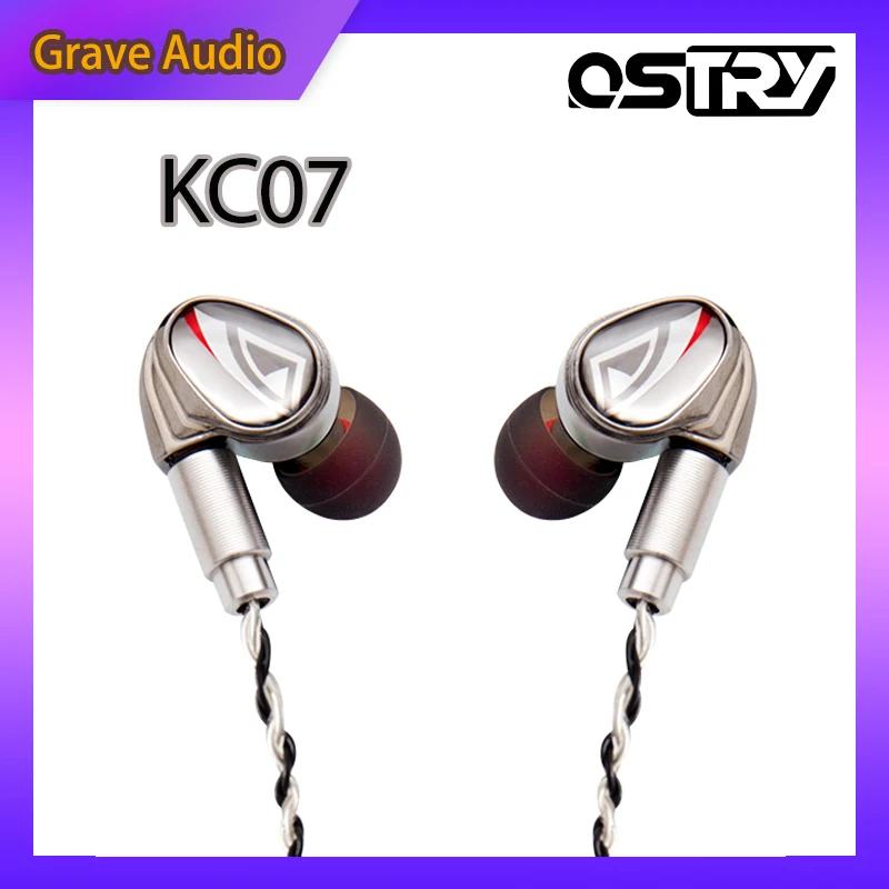 OSTRY KC07 balanced armature + EBT dynamic Technology HIFI In-ear Earphones IEM With MMCX Detachable Cable