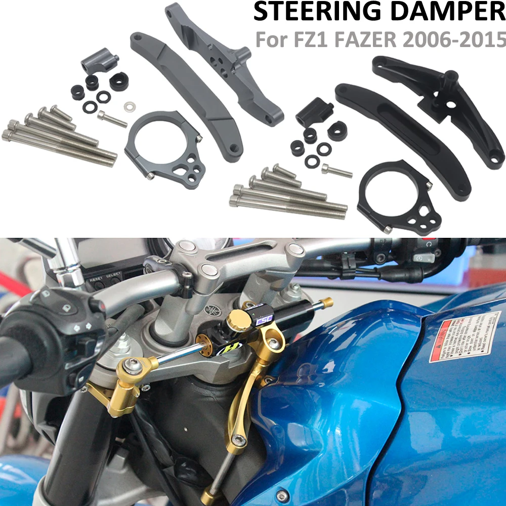 

Steering Damper Motorcycle Accessories Bracket Set Stabilizer Linear Dampers Mounting Support For Yamaha FZ1 FAZER 2006-2015