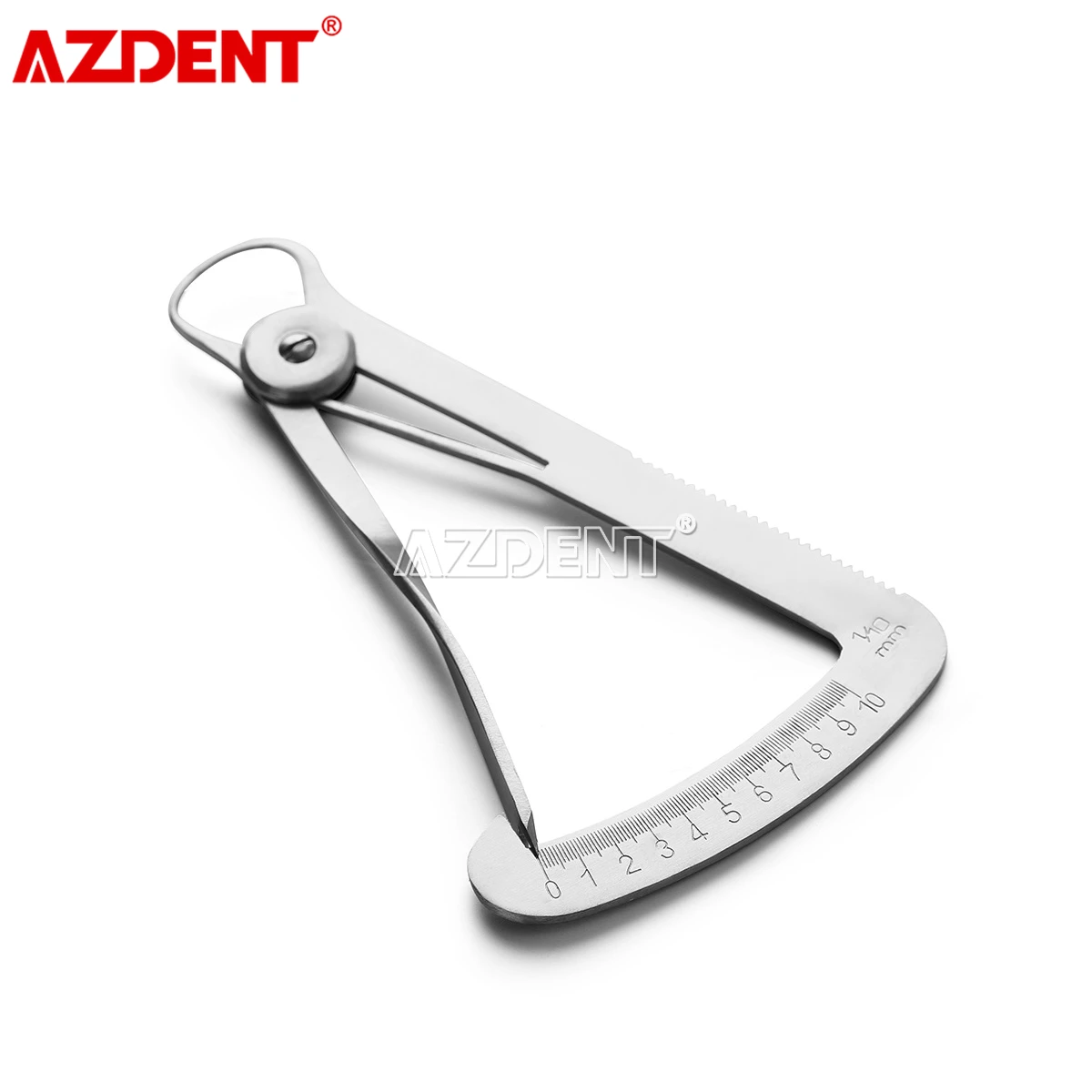 Dental Ruler Metal Gauge Oral Care Dentist Lab Surgical Thickness Autoclavable Triangle Caliper Stainless Steel Measuring Tools