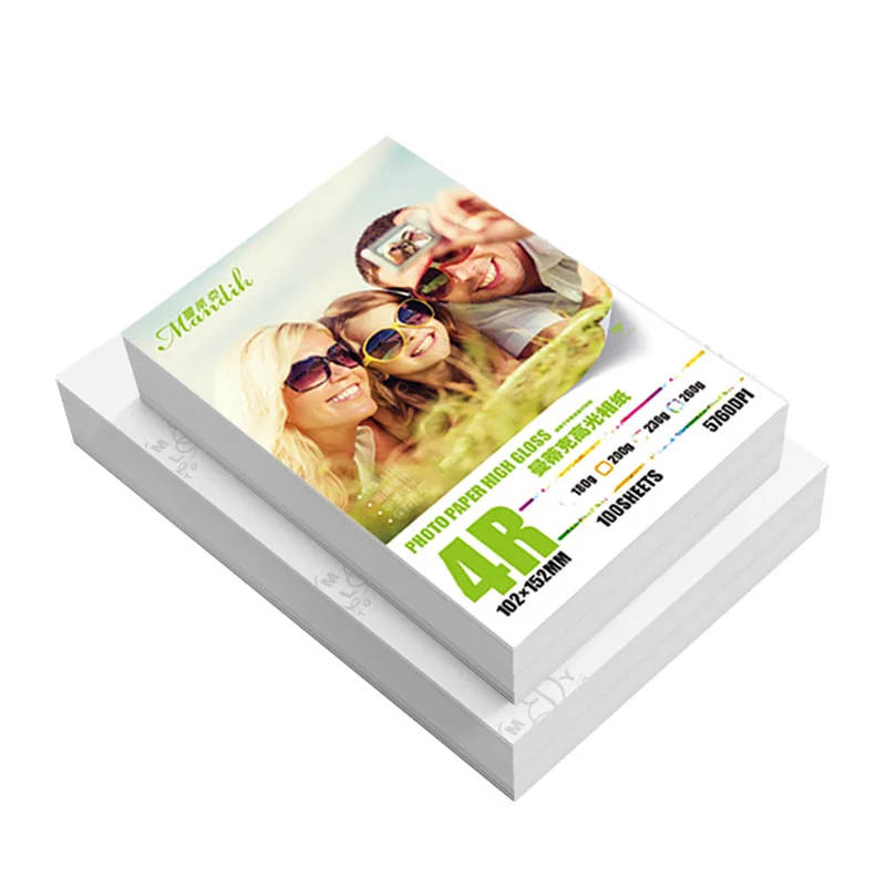 

100 Sheets 230g 4R 4*6 Single Glossy Inkjet Printer Photo Paper