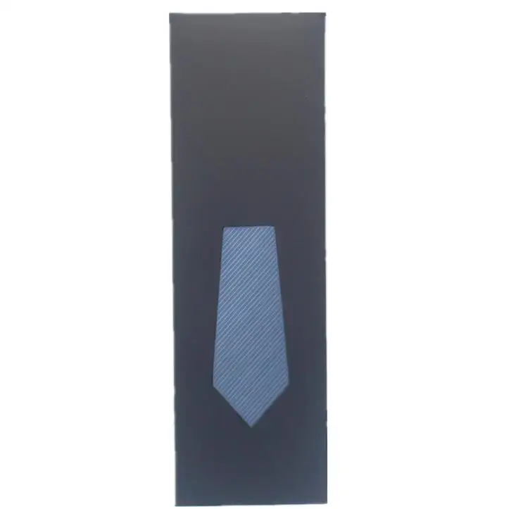 38*11.5CM Black Simple Envelope Paper Bag With PVC Visual Window For Tie Scarf Retail Display Gift Box Packaging For Men Tie SN