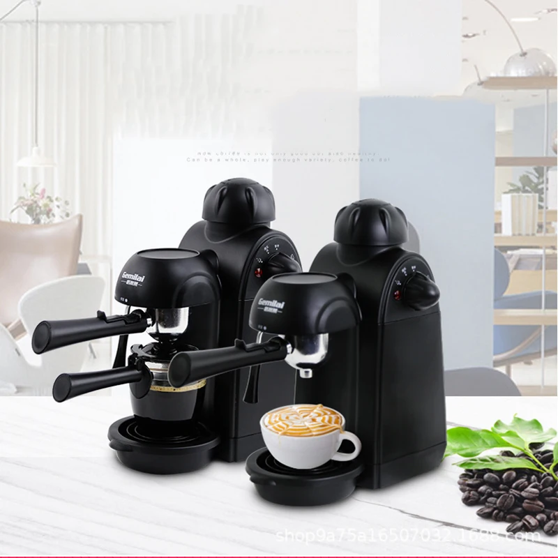 Аппарат для приготовления кофе эспрессо с паром, аппарат для капучино со вспенивателем для молока и графином, бытовая кухонная техника