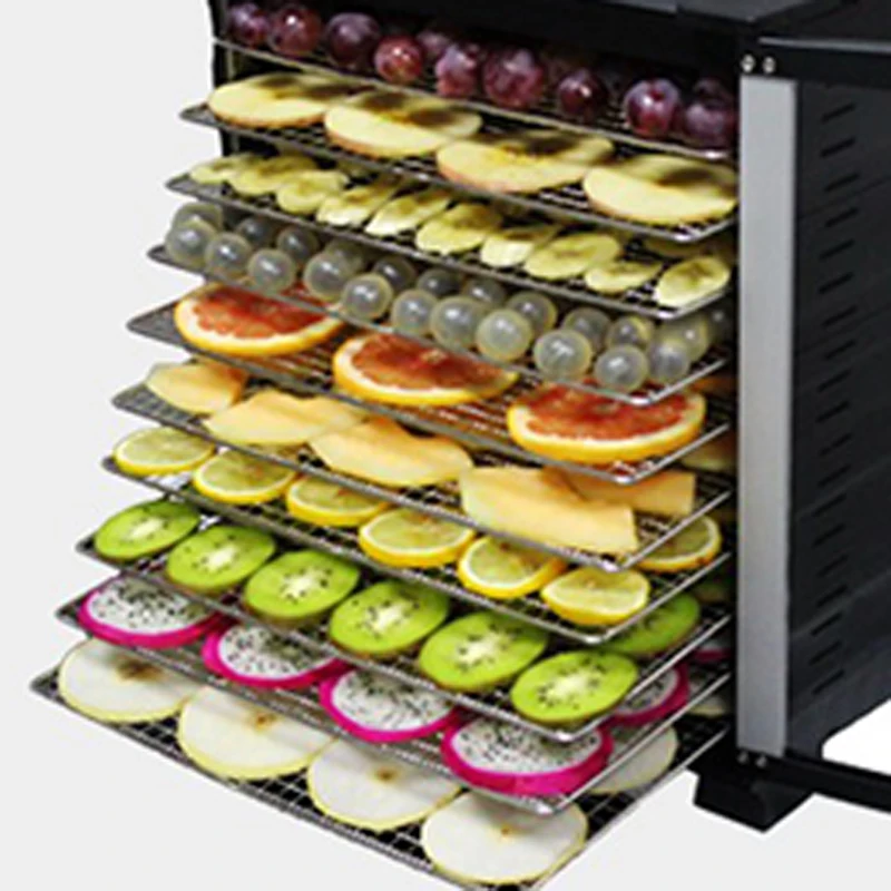 10 Trays Food Dehydrator Household Stainless Steel Fast Electric Food Dryer Snacks Vegetable Herb Meat Fruit Drying Machine 220V