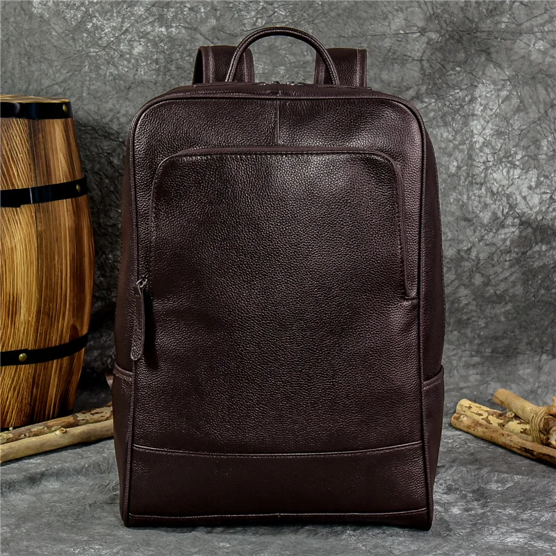 

Luufan 100% Genuine Leather Men's Backpack Men Schoolbag Man Fashion Men's Backpacks For Male Leather Male Business Bag